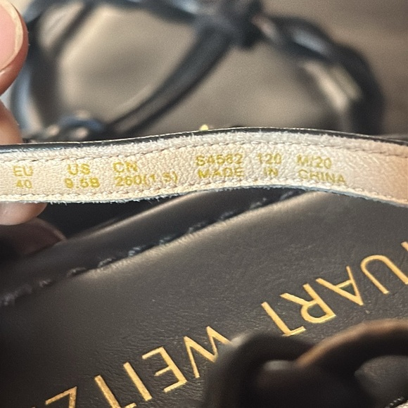 Stuart Weitzman Calypso Lift Leather Platform Sandals. Size 9.5 B - Picture 5 of 6